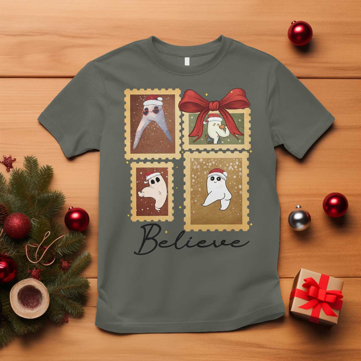 Fresno Nightcrawler Cryptid Christmas Believe Gift T Shirt - Wonder Print Shop