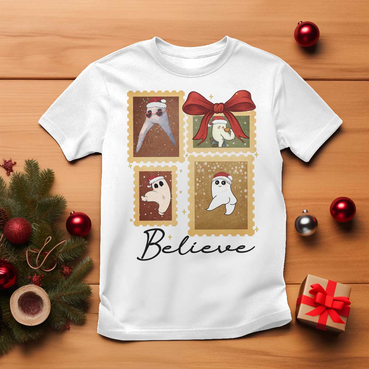 Fresno Nightcrawler Cryptid Christmas Believe Gift T Shirt - Wonder Print Shop