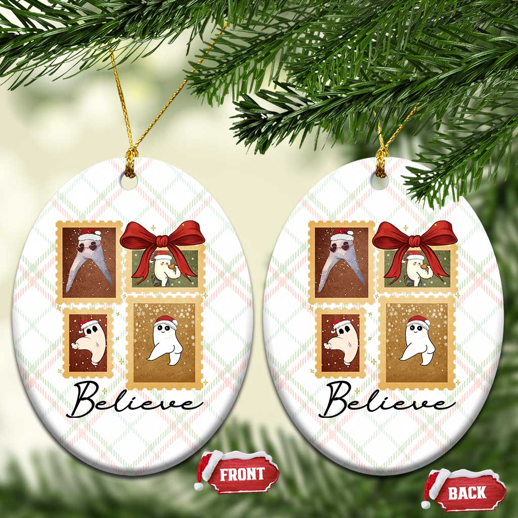 Fresno Nightcrawler Cryptid Christmas Believe Gift Ceramic Ornament - Wonder Print Shop