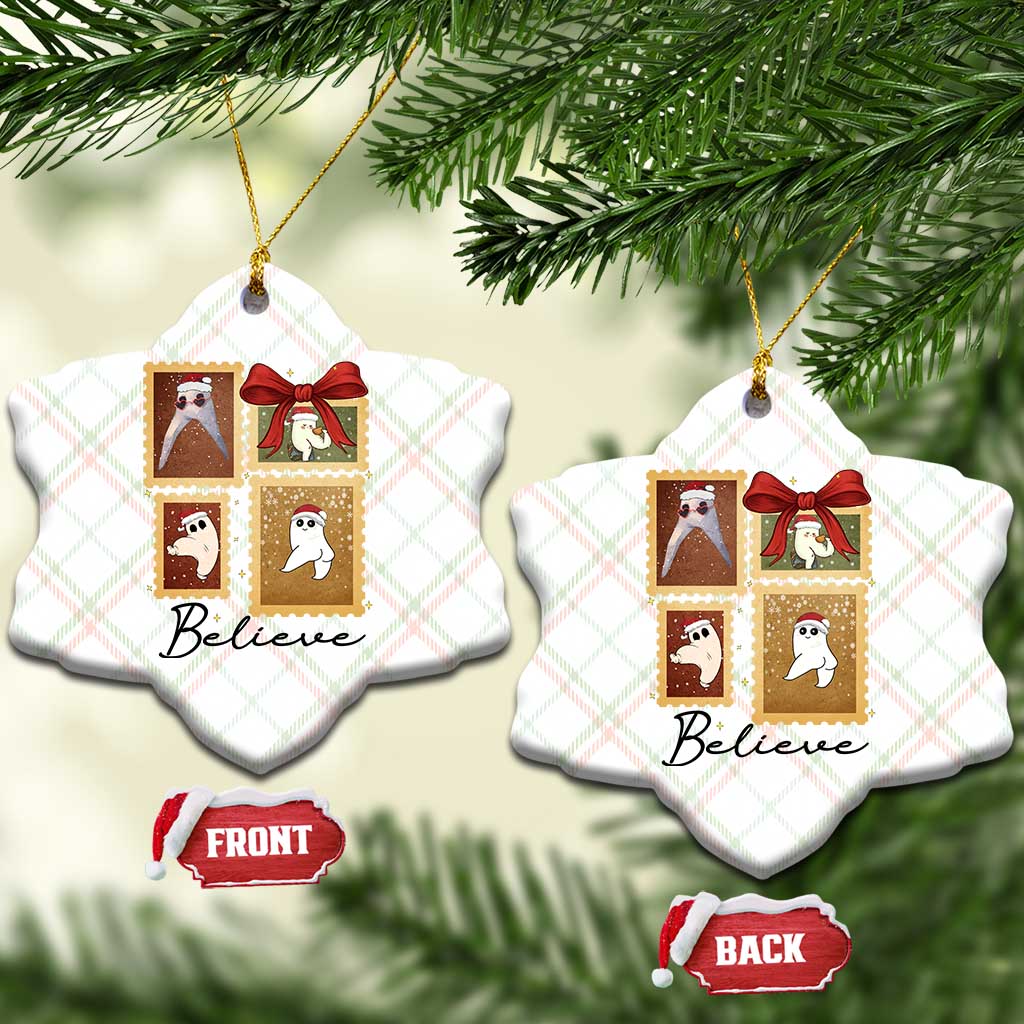 Fresno Nightcrawler Cryptid Christmas Believe Gift Ceramic Ornament - Wonder Print Shop