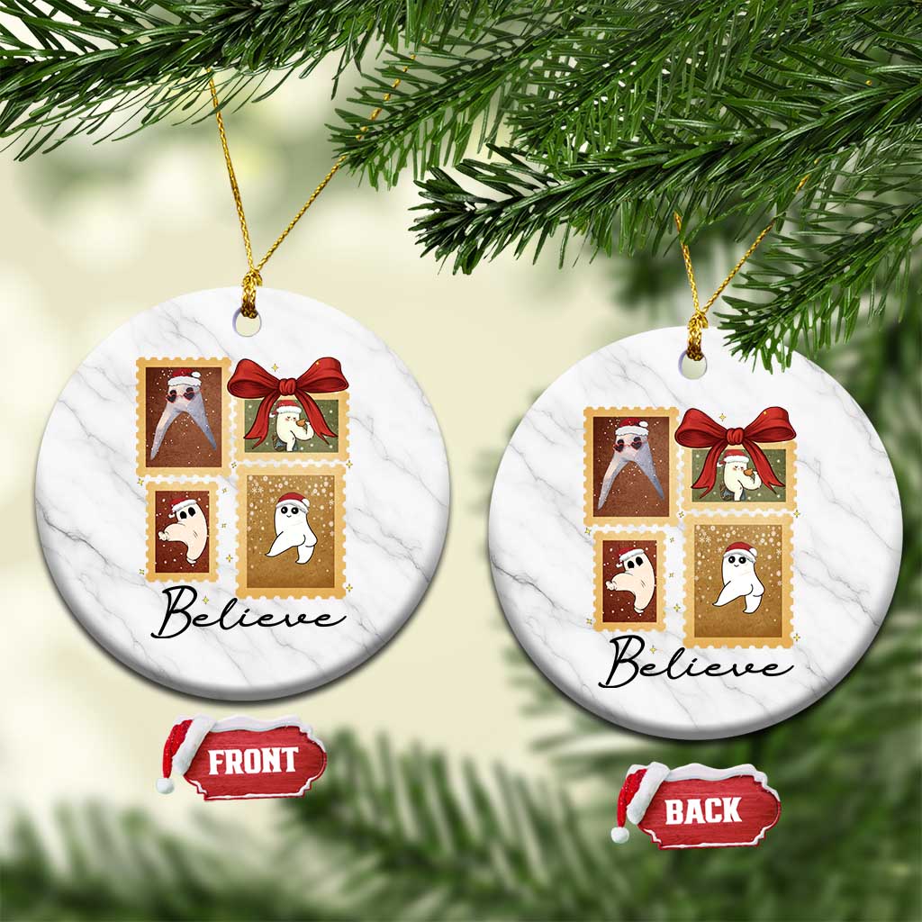Fresno Nightcrawler Cryptid Christmas Believe Gift Ceramic Ornament - Wonder Print Shop