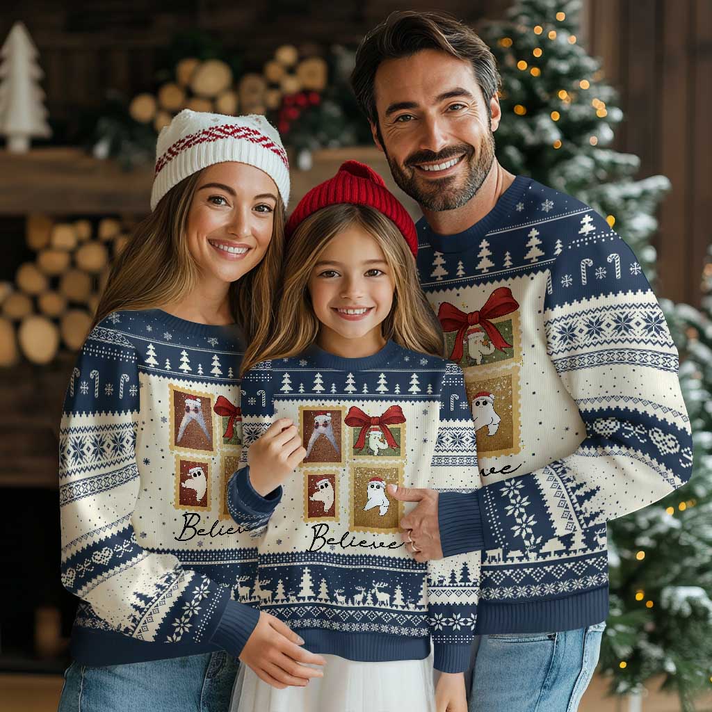 Fresno Nightcrawler Cryptid Xmas Believe Gift Ugly Christmas Sweater - Wonder Print Shop