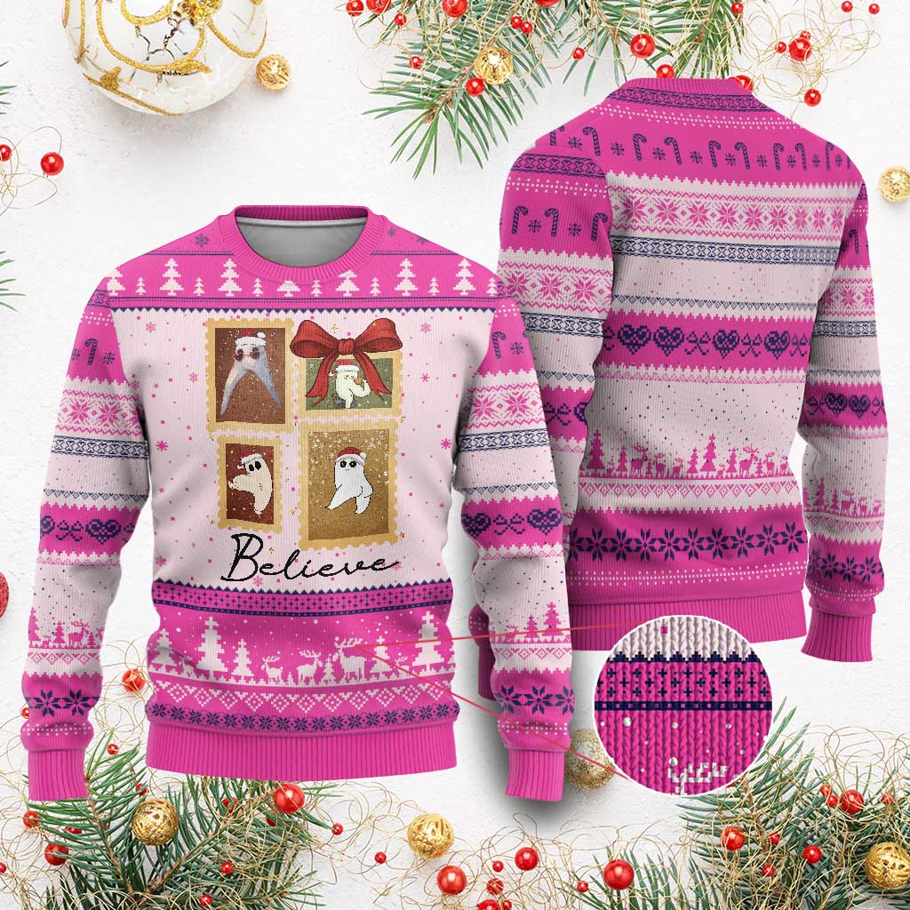 Fresno Nightcrawler Cryptid Xmas Believe Gift Ugly Christmas Sweater - Wonder Print Shop