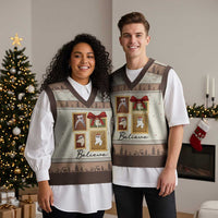 Fresno Nightcrawler Cryptid Xmas Believe Gift V-Neck Knit Sweater Vest - Wonder Print Shop
