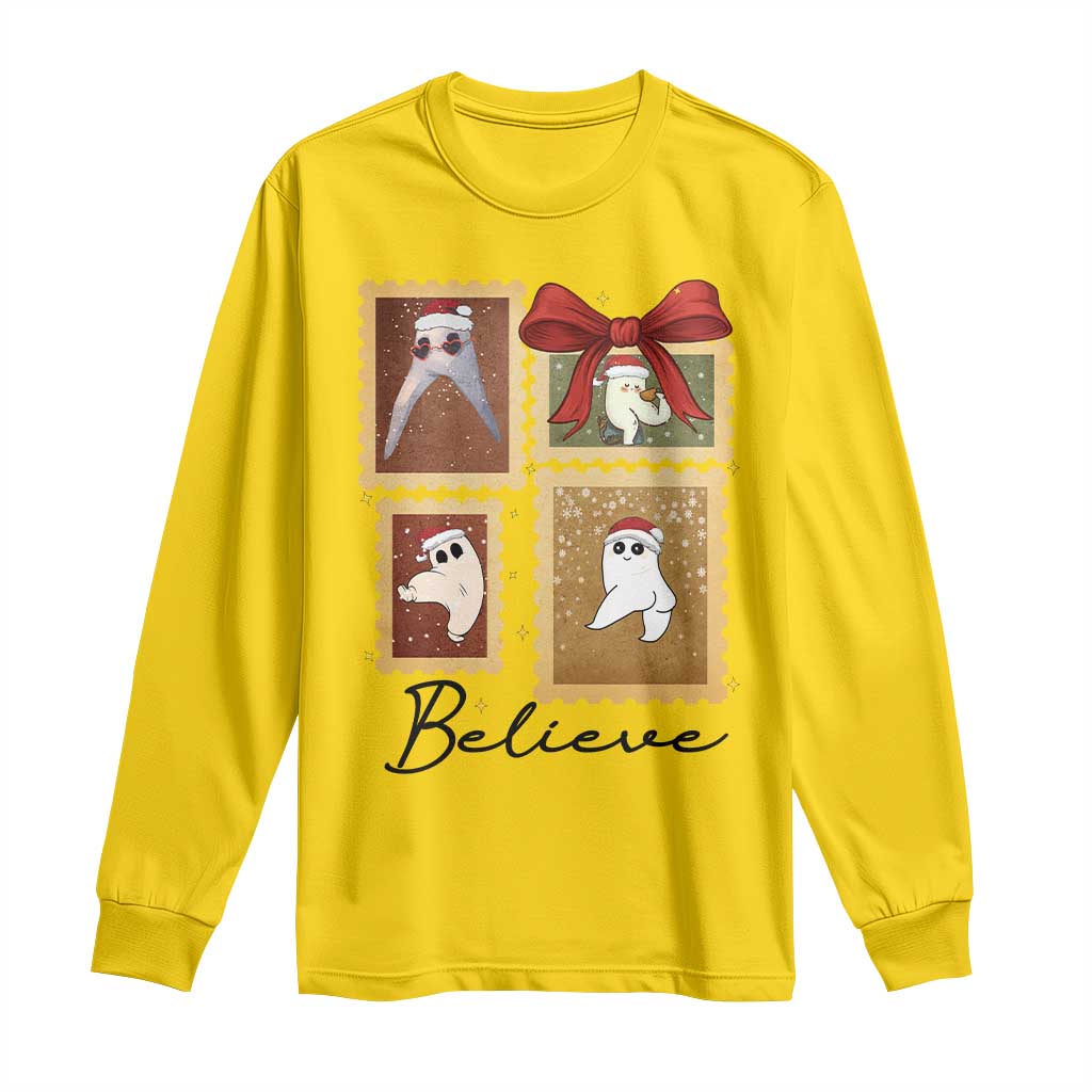 Fresno Nightcrawler Cryptid Christmas Believe Gift Long Sleeve Shirt - Wonder Print Shop