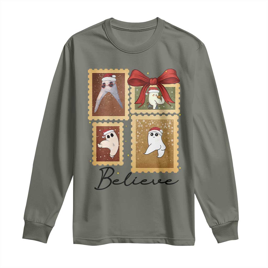 Fresno Nightcrawler Cryptid Christmas Believe Gift Long Sleeve Shirt - Wonder Print Shop