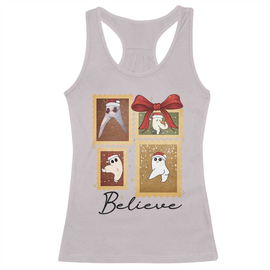 Fresno Nightcrawler Cryptid Christmas Believe Gift Racerback Tank Top - Wonder Print Shop