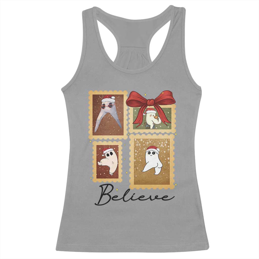 Fresno Nightcrawler Cryptid Christmas Believe Gift Racerback Tank Top - Wonder Print Shop