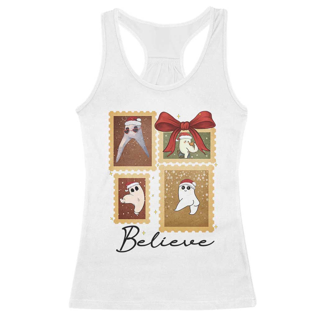 Fresno Nightcrawler Cryptid Christmas Believe Gift Racerback Tank Top - Wonder Print Shop