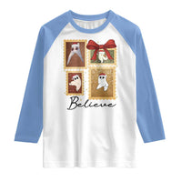 Fresno Nightcrawler Cryptid Christmas Believe Gift Raglan Shirt - Wonder Print Shop