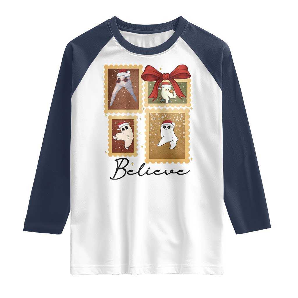 Fresno Nightcrawler Cryptid Christmas Believe Gift Raglan Shirt - Wonder Print Shop