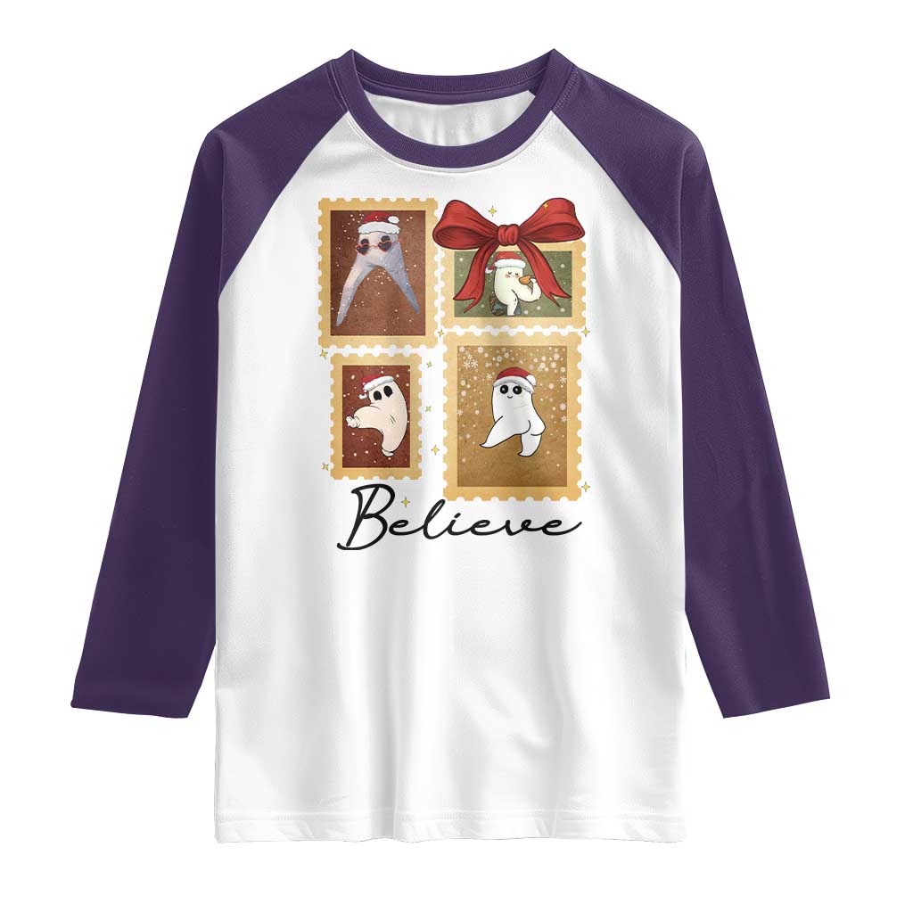 Fresno Nightcrawler Cryptid Christmas Believe Gift Raglan Shirt - Wonder Print Shop