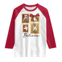 Fresno Nightcrawler Cryptid Christmas Believe Gift Raglan Shirt - Wonder Print Shop
