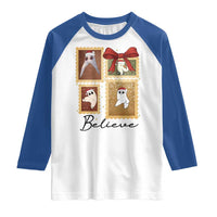 Fresno Nightcrawler Cryptid Christmas Believe Gift Raglan Shirt - Wonder Print Shop