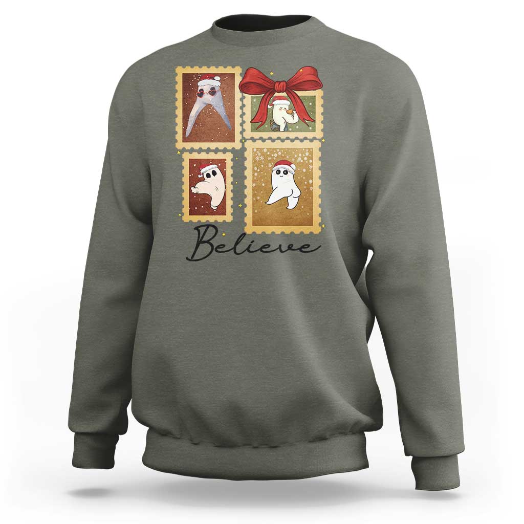 Fresno Nightcrawler Cryptid Christmas Believe Gift Sweatshirt - Wonder Print Shop