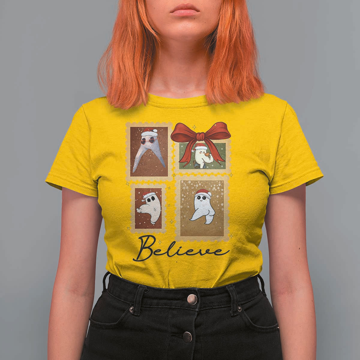 Fresno Nightcrawler Cryptid Christmas Believe Gift T Shirt For Women - Wonder Print Shop