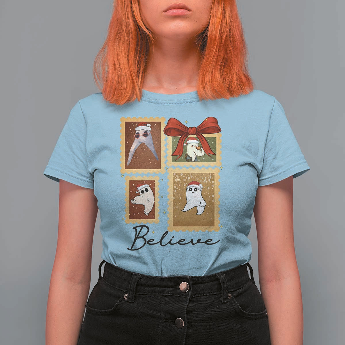 Fresno Nightcrawler Cryptid Christmas Believe Gift T Shirt For Women - Wonder Print Shop