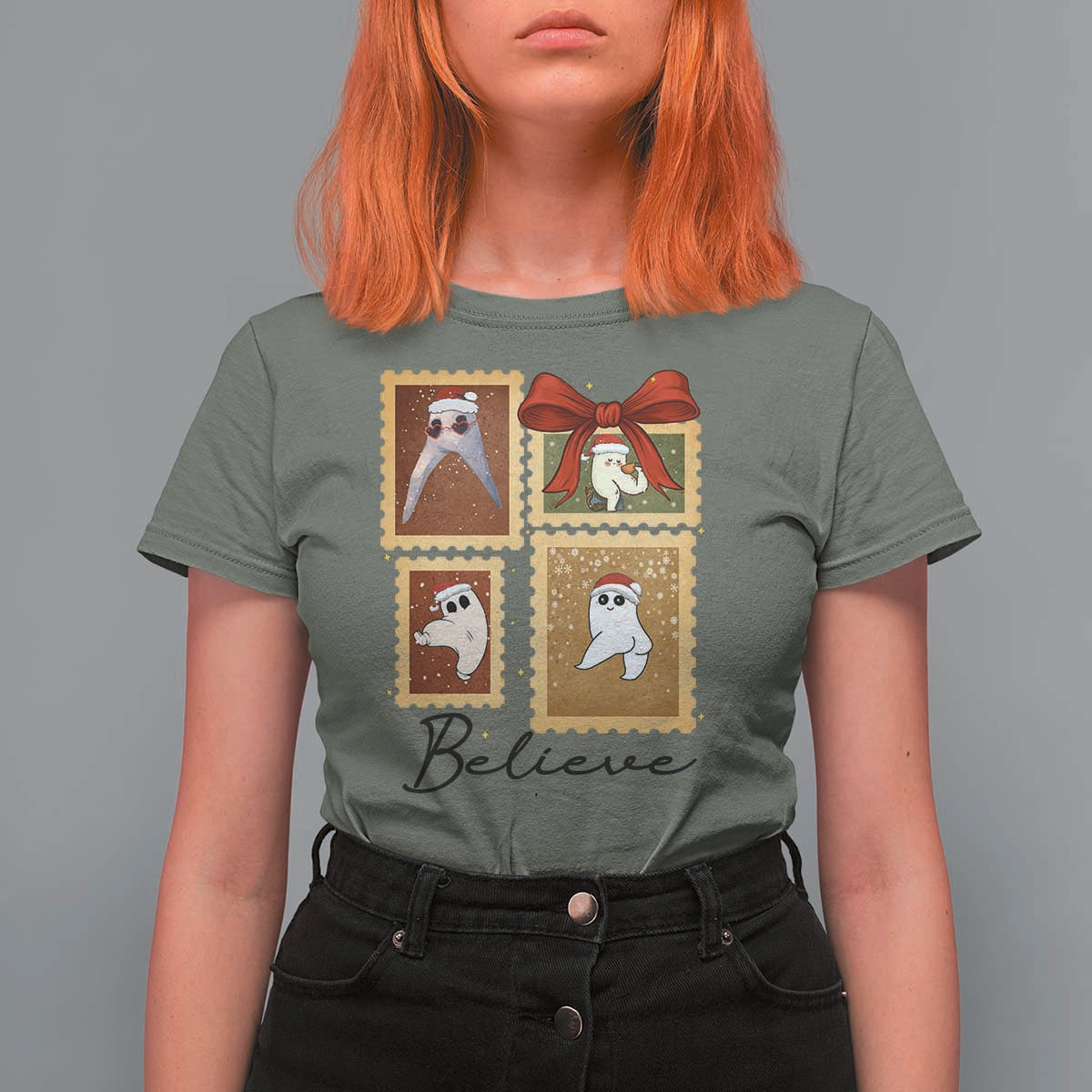 Fresno Nightcrawler Cryptid Christmas Believe Gift T Shirt For Women - Wonder Print Shop