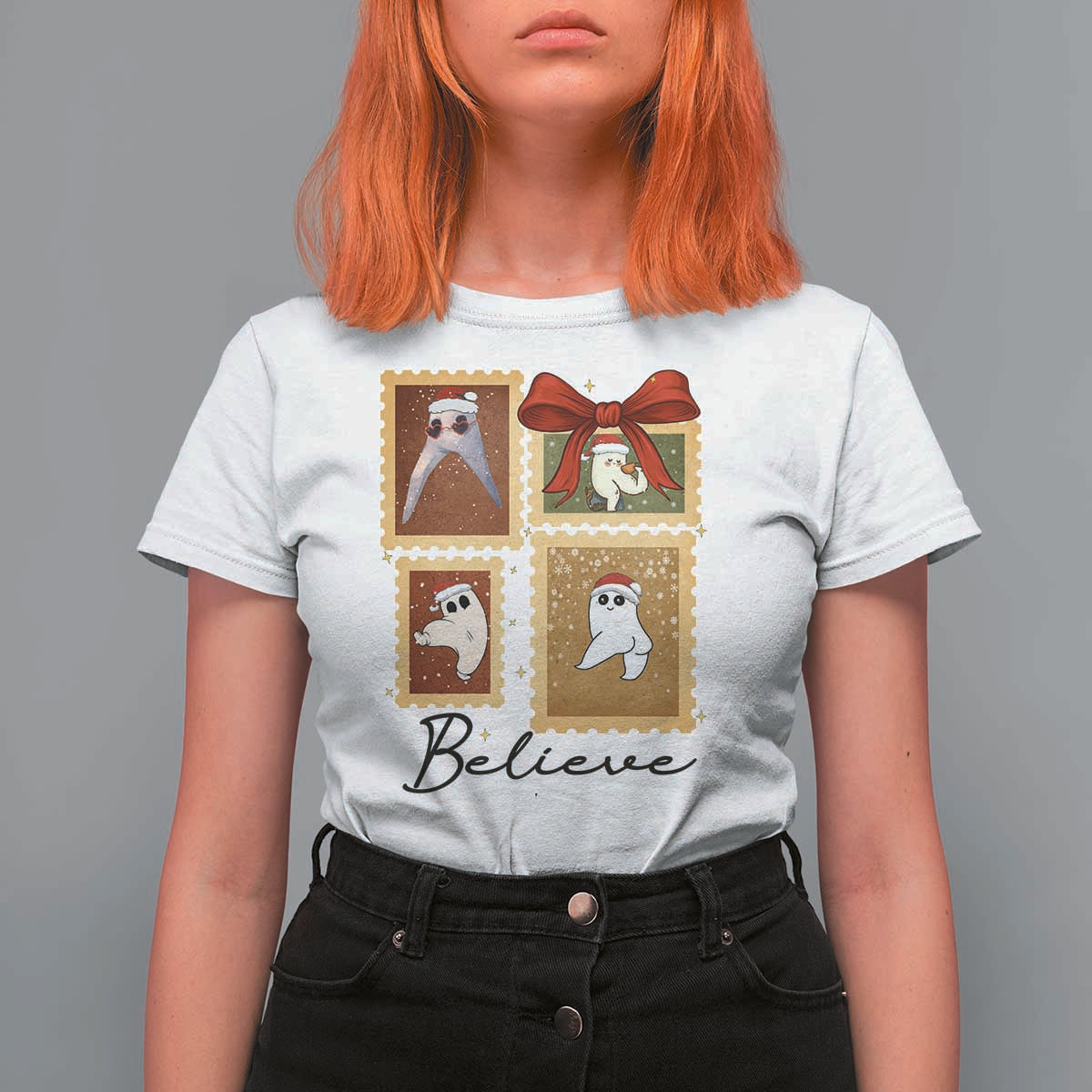 Fresno Nightcrawler Cryptid Christmas Believe Gift T Shirt For Women - Wonder Print Shop