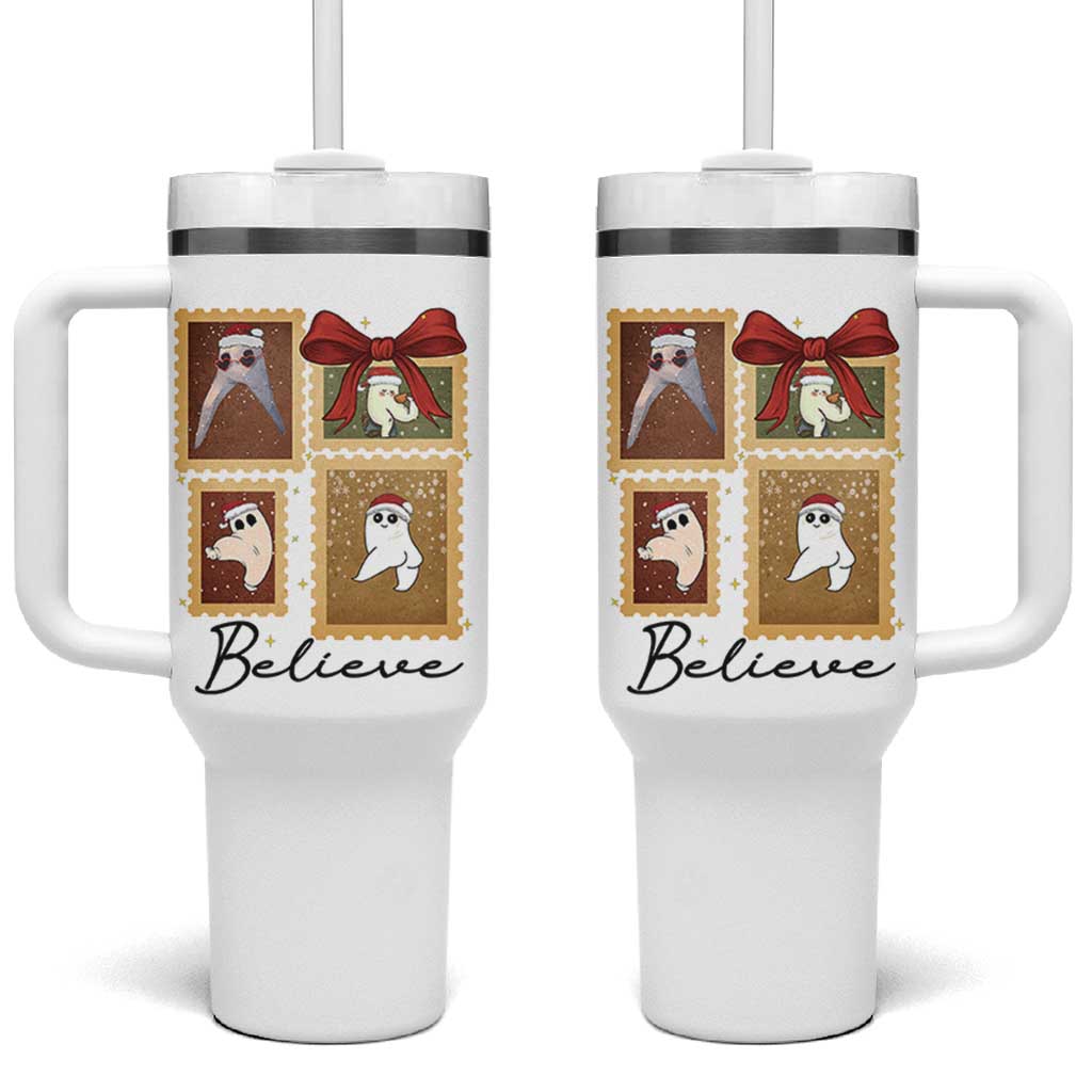 Fresno Nightcrawler Cryptid Christmas Believe Gift Tumbler With Handle - Wonder Print Shop