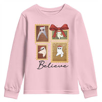 Fresno Nightcrawler Cryptid Christmas Believe Gift Youth Sweatshirt - Wonder Print Shop
