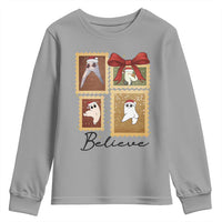 Fresno Nightcrawler Cryptid Christmas Believe Gift Youth Sweatshirt - Wonder Print Shop
