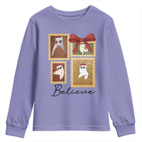 Fresno Nightcrawler Cryptid Christmas Believe Gift Youth Sweatshirt - Wonder Print Shop