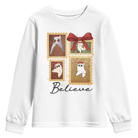 Fresno Nightcrawler Cryptid Christmas Believe Gift Youth Sweatshirt - Wonder Print Shop