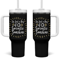 Im Just A Ray Of Sarcastic Sunshine Tumbler With Handle Funny Attitude Gift - Wonder Print Shop