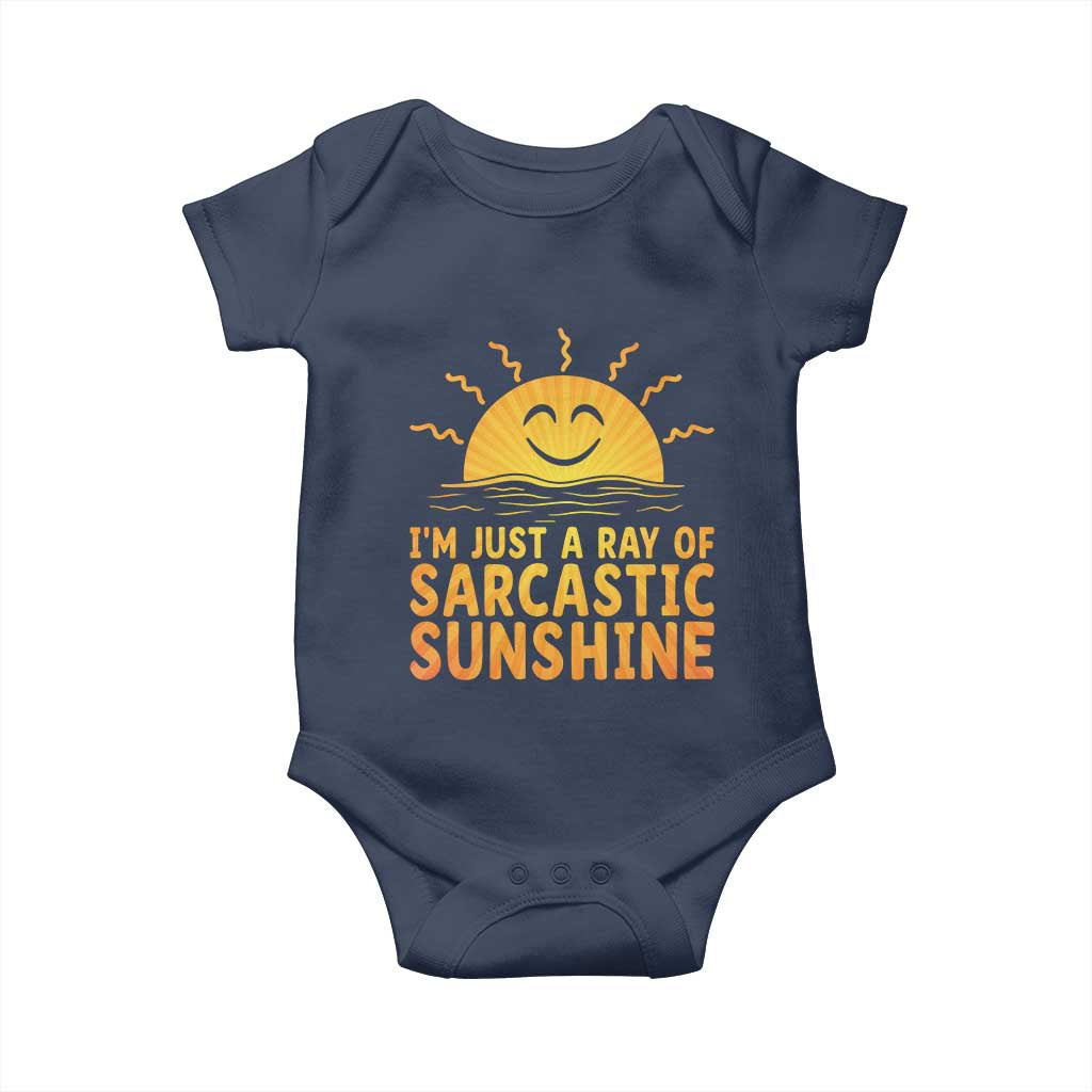 Funny Im Just A Ray Of Sarcastic Sunshine Baby Onesie No Filter Attitude Gift - Wonder Print Shop