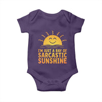 Funny Im Just A Ray Of Sarcastic Sunshine Baby Onesie No Filter Attitude Gift - Wonder Print Shop