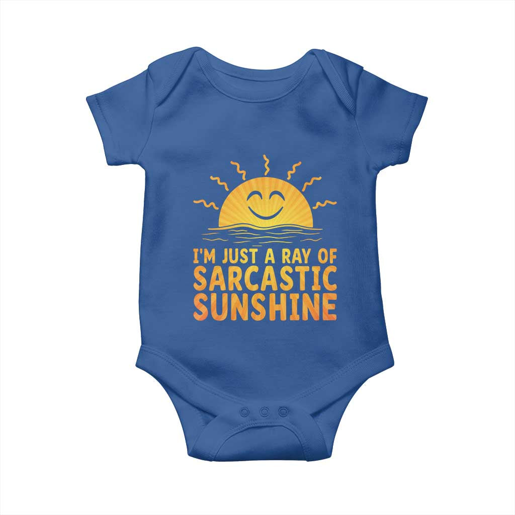 Funny Im Just A Ray Of Sarcastic Sunshine Baby Onesie No Filter Attitude Gift - Wonder Print Shop