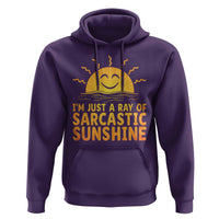Funny Im Just A Ray Of Sarcastic Sunshine Hoodie No Filter Attitude Gift - Wonder Print Shop