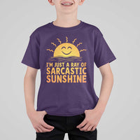 Funny Im Just A Ray Of Sarcastic Sunshine T Shirt For Kid No Filter Attitude Gift - Wonder Print Shop
