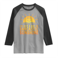 Funny Im Just A Ray Of Sarcastic Sunshine Raglan Shirt No Filter Attitude Gift - Wonder Print Shop