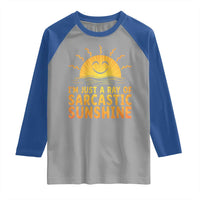 Funny Im Just A Ray Of Sarcastic Sunshine Raglan Shirt No Filter Attitude Gift - Wonder Print Shop
