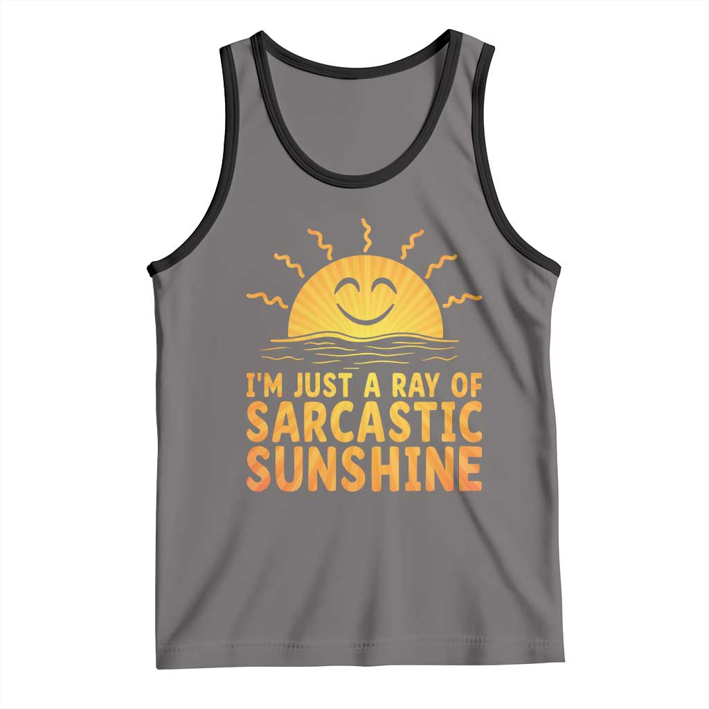 Funny Im Just A Ray Of Sarcastic Sunshine Tank Top No Filter Attitude Gift - Wonder Print Shop