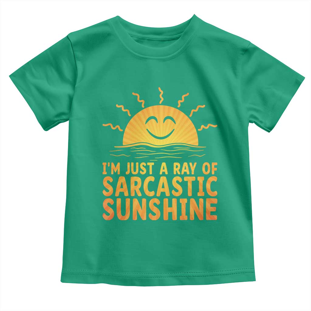 Funny Im Just A Ray Of Sarcastic Sunshine Toddler T Shirt No Filter Attitude Gift - Wonder Print Shop