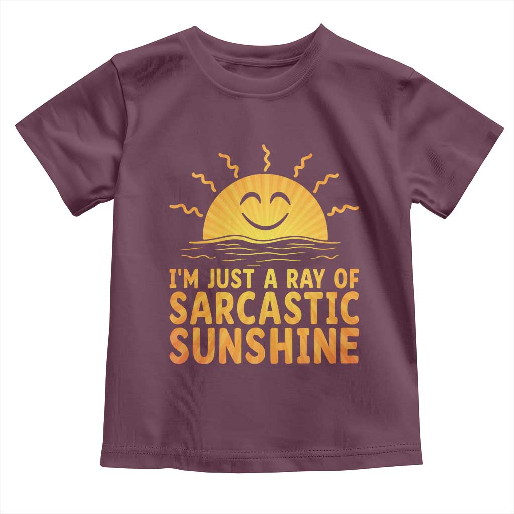 Funny Im Just A Ray Of Sarcastic Sunshine Toddler T Shirt No Filter Attitude Gift - Wonder Print Shop