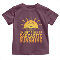 Funny Im Just A Ray Of Sarcastic Sunshine Toddler T Shirt No Filter Attitude Gift - Wonder Print Shop