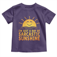 Funny Im Just A Ray Of Sarcastic Sunshine Toddler T Shirt No Filter Attitude Gift - Wonder Print Shop
