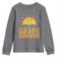 Funny Im Just A Ray Of Sarcastic Sunshine Youth Sweatshirt No Filter Attitude Gift - Wonder Print Shop