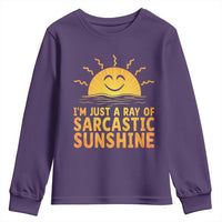 Funny Im Just A Ray Of Sarcastic Sunshine Youth Sweatshirt No Filter Attitude Gift - Wonder Print Shop