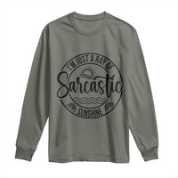 Funny Im Just A Ray Of Sarcastic Sunshine Long Sleeve Shirt Witty Sarcasm Lover - Wonder Print Shop