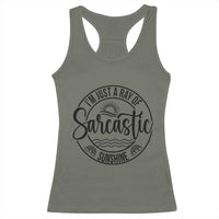 Funny Im Just A Ray Of Sarcastic Sunshine Racerback Tank Top Witty Sarcasm Lover - Wonder Print Shop