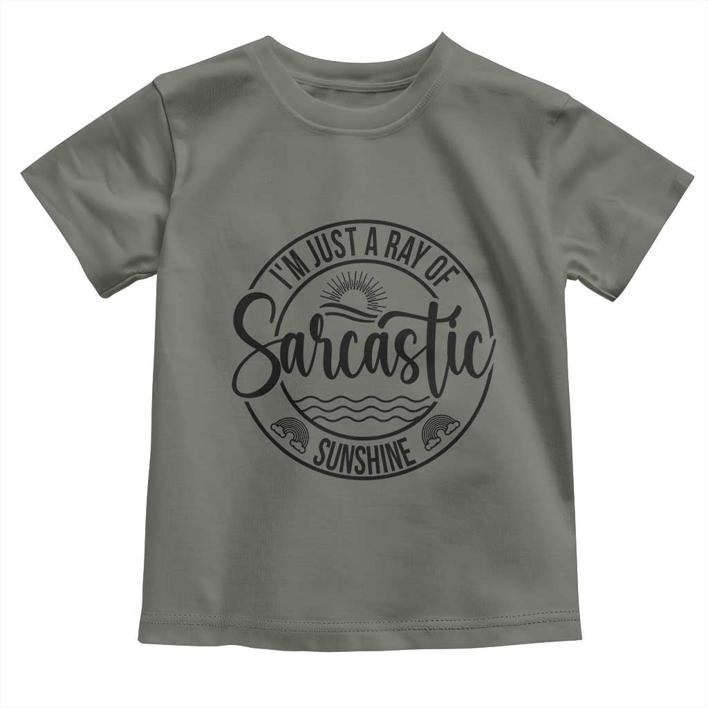 Funny Im Just A Ray Of Sarcastic Sunshine Toddler T Shirt Witty Sarcasm Lover - Wonder Print Shop