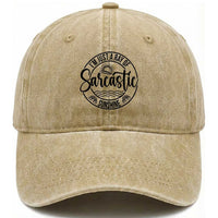 Funny Im Just A Ray Of Sarcastic Sunshine Washed Cotton Baseball Cap Witty Sarcasm Lover