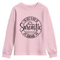 Funny Im Just A Ray Of Sarcastic Sunshine Youth Sweatshirt Witty Sarcasm Lover - Wonder Print Shop