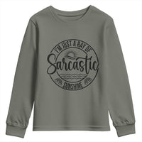 Funny Im Just A Ray Of Sarcastic Sunshine Youth Sweatshirt Witty Sarcasm Lover - Wonder Print Shop