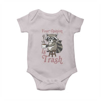 Funny Sarcastic Raccoon Coffee Lover Baby Onesie Your Opinion Is Trash Gift - Wonder Print Shop